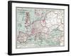 Map Of Europe, 12Th Century-null-Framed Giclee Print