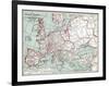 Map Of Europe, 12Th Century-null-Framed Giclee Print