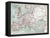 Map Of Europe, 12Th Century-null-Framed Stretched Canvas