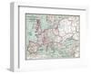 Map Of Europe, 12Th Century-null-Framed Premium Giclee Print