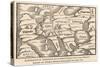 Map of Europe, 1550-null-Stretched Canvas