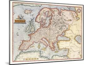 Map of Europe, 1587-Abraham Ortelius-Mounted Giclee Print