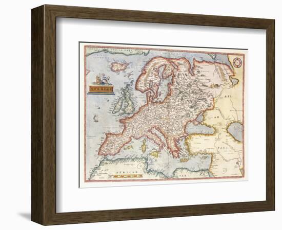 Map of Europe, 1587-Abraham Ortelius-Framed Giclee Print