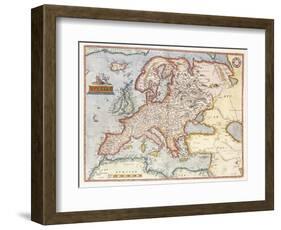 Map of Europe, 1587-Abraham Ortelius-Framed Giclee Print