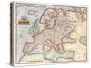 Map of Europe, 1587-Abraham Ortelius-Stretched Canvas