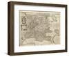 Map of Europe, 1600-Science Source-Framed Giclee Print