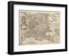 Map of Europe, 1600-Science Source-Framed Giclee Print