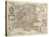 Map of Europe, 1600-Science Source-Stretched Canvas