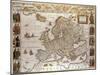 Map of Europe,1619-1672-null-Mounted Giclee Print