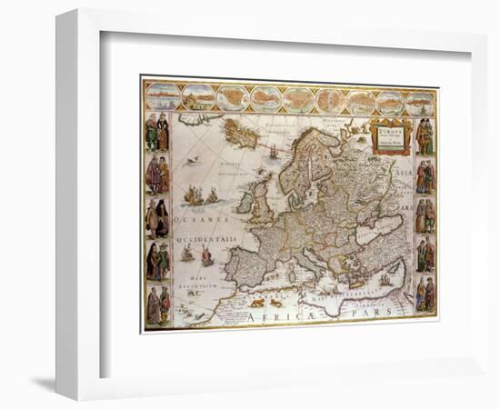 Map of Europe,1619-1672-null-Framed Giclee Print