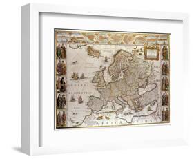 Map of Europe,1619-1672-null-Framed Giclee Print