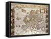 Map of Europe,1619-1672-null-Framed Stretched Canvas