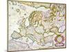 Map Of Europe, 1623-Jodocus Hondius-Mounted Giclee Print