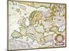 Map Of Europe, 1623-Jodocus Hondius-Mounted Giclee Print