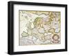 Map Of Europe, 1623-Jodocus Hondius-Framed Giclee Print