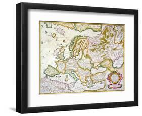 Map Of Europe, 1623-Jodocus Hondius-Framed Giclee Print