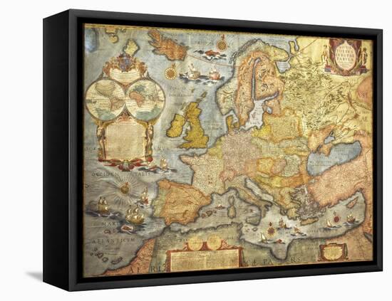 Map of Europe 1686-Joan Blaeu-Framed Stretched Canvas