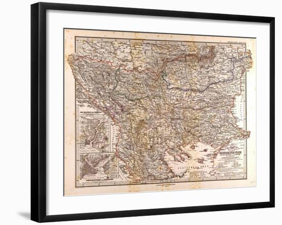 Map of Europe, 1872-null-Framed Giclee Print