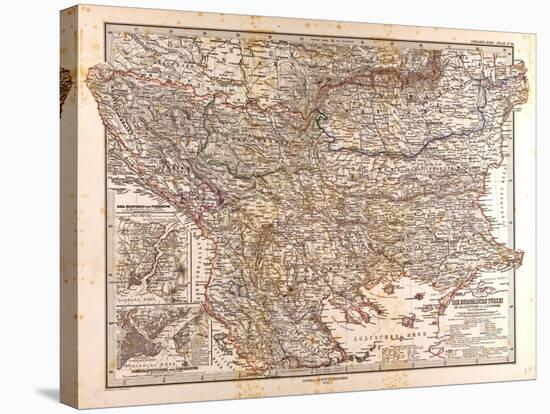 Map of Europe, 1872-null-Stretched Canvas