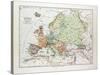 Map of Europe 1899-null-Stretched Canvas