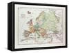 Map of Europe 1899-null-Framed Stretched Canvas