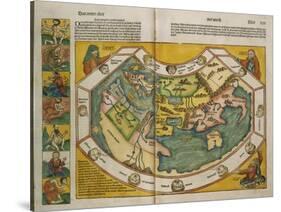 Map of Europe and the World, 1493-Hartmann Schedel-Stretched Canvas