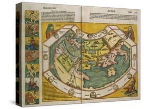 Map of Europe and the World, 1493-Hartmann Schedel-Stretched Canvas