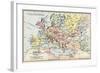 Map of Europe at the Accession of the Emperor Charles V-null-Framed Giclee Print