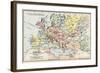 Map of Europe at the Accession of the Emperor Charles V-null-Framed Giclee Print