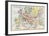 Map of Europe at the Accession of the Emperor Charles V-null-Framed Giclee Print