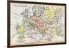 Map of Europe at the Accession of the Emperor Charles V-null-Framed Giclee Print