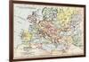 Map of Europe at the Accession of the Emperor Charles V-null-Framed Giclee Print