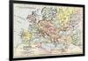 Map of Europe at the Accession of the Emperor Charles V-null-Framed Giclee Print