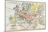 Map of Europe at the Accession of the Emperor Charles V-null-Mounted Giclee Print