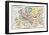 Map of Europe at the Accession of the Emperor Charles V-null-Framed Giclee Print