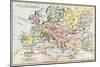 Map of Europe at the Accession of the Emperor Charles V-null-Mounted Giclee Print