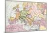 Map of Europe at the Time of the First Crusade, 1097 Ad-null-Mounted Giclee Print