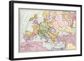 Map of Europe at the Time of the First Crusade, 1097 Ad-null-Framed Giclee Print