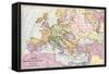 Map of Europe at the Time of the First Crusade, 1097 Ad-null-Framed Stretched Canvas