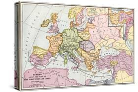 Map of Europe at the Time of the First Crusade, 1097 Ad-null-Stretched Canvas