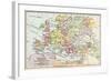 Map of Europe at the Time of the Third Crusade, 1190, from 'Historical Atla-English School-Framed Giclee Print