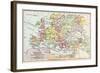 Map of Europe at the Time of the Third Crusade, 1190, from 'Historical Atla-English School-Framed Giclee Print