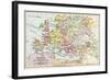 Map of Europe at the Time of the Third Crusade, 1190, from 'Historical Atla-English School-Framed Giclee Print