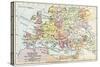 Map of Europe at the Time of the Third Crusade, 1190, from 'Historical Atla-English School-Stretched Canvas