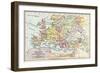 Map of Europe at the Time of the Third Crusade, 1190, from 'Historical Atla-English School-Framed Giclee Print