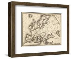 Map of Europe, c.1839-Samuel Augustus Mitchell-Framed Art Print