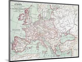 Map Of Europe, C1812-null-Mounted Giclee Print