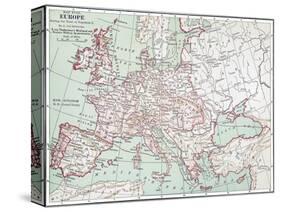 Map Of Europe, C1812-null-Stretched Canvas