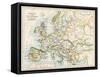 Map of Europe During the Crusades, 1000 to 1200 Ad-null-Framed Stretched Canvas