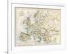 Map of Europe During the Crusades, 1000 to 1200 Ad-null-Framed Giclee Print